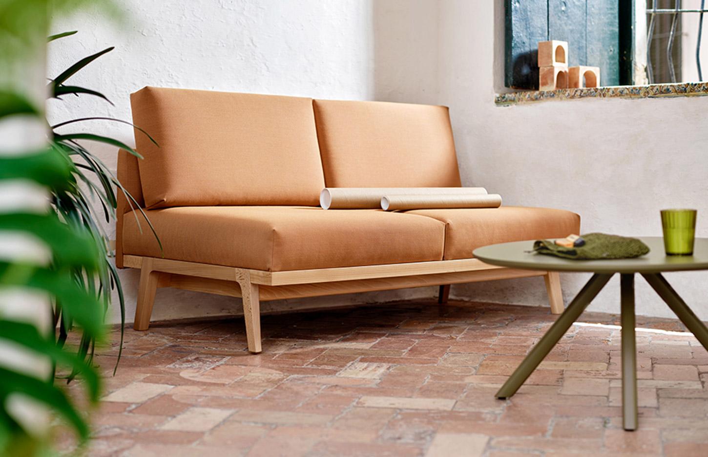 Canapé modulable pour composition structure en bois, gamme Paria - France Bureau