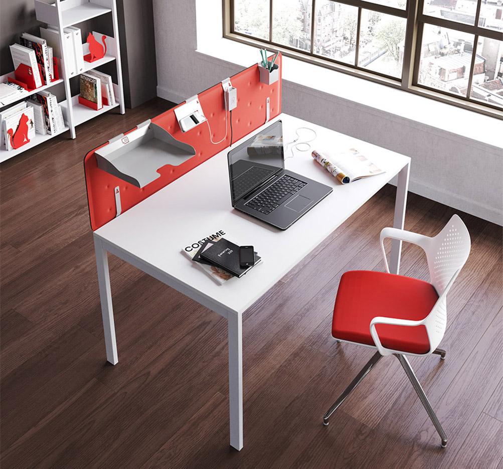 Séparateur de bureau fibre de polyester, utilisation frontale ou latérale, gamme Pico Front - France Bureau