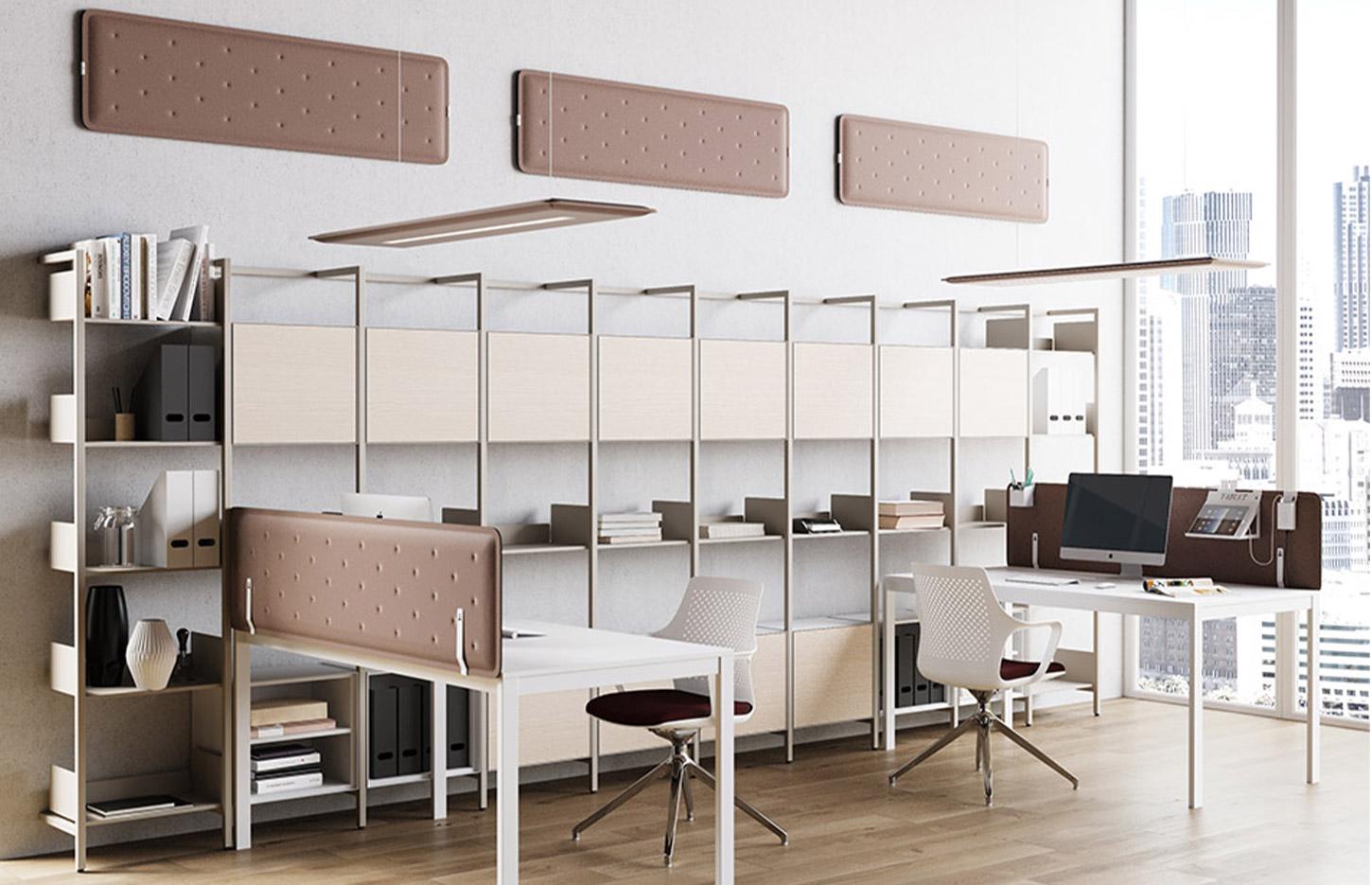 Séparateur de bureau fibre de polyester, utilisation frontale ou latérale, gamme Pico Front - France Bureau