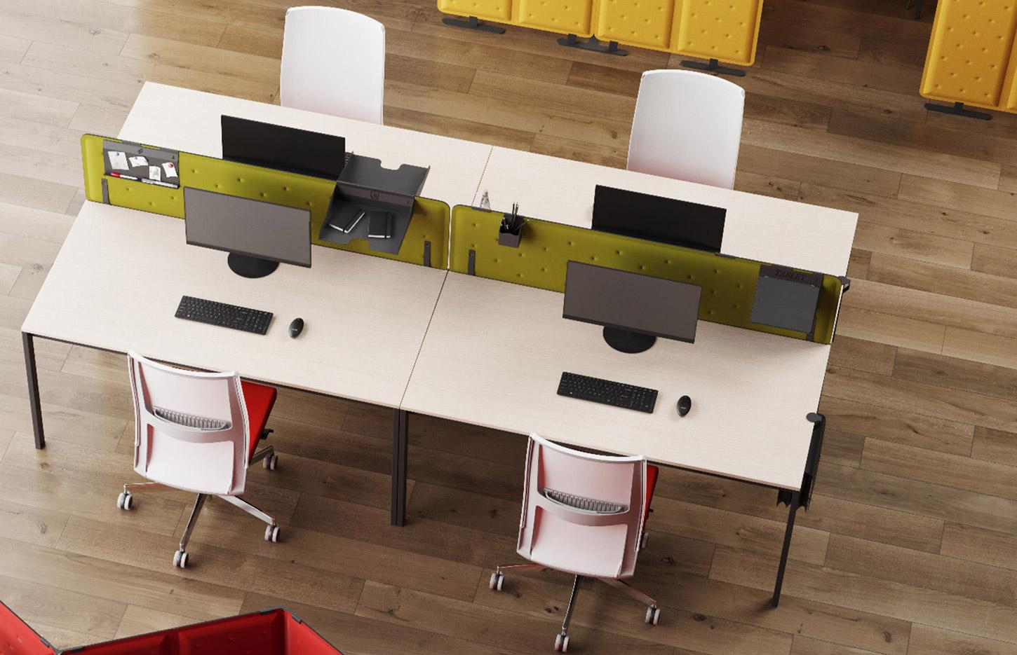 Séparateur de bureau fibre de polyester, utilisation frontale ou latérale, gamme Pico Front - France Bureau