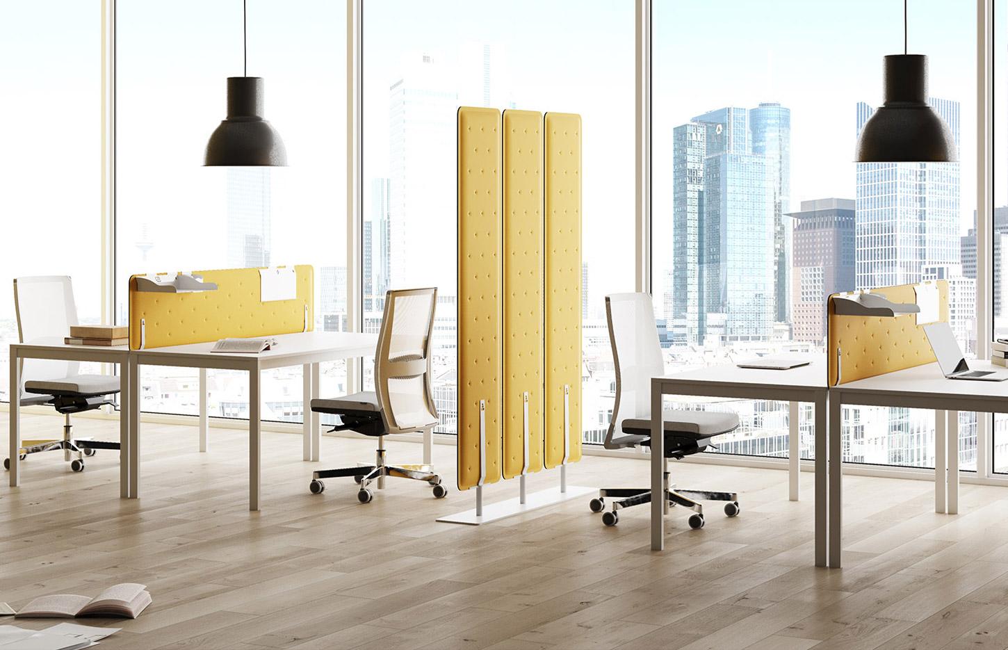 Séparateur de bureau fibre de polyester, utilisation frontale ou latérale, gamme Pico Front - France Bureau