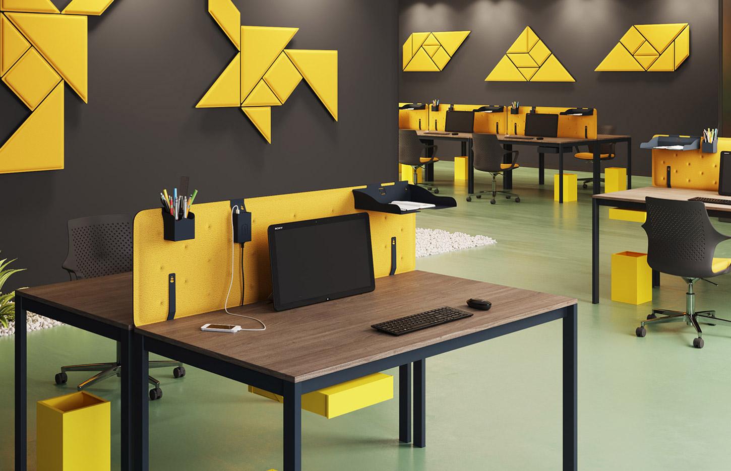 Dalle acoustique fixe, ventouse ou suspendu, mousse fibre de verre, gamme Pico Wall - France Bureau