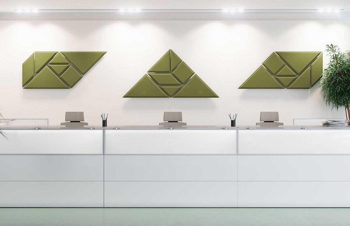 Dalle acoustique fixe, ventouse ou suspendu, mousse fibre de verre, gamme Pico Wall - France Bureau