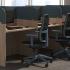 Bureau call center en face a face mélaminé avec tissu, gamme Picot Call Center - France Bureau