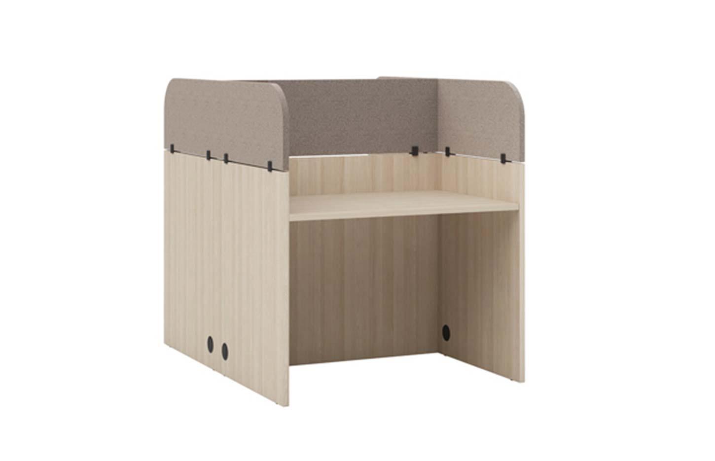 Bureau call center en face a face mélaminé avec tissu, gamme Picot Call Center - France Bureau