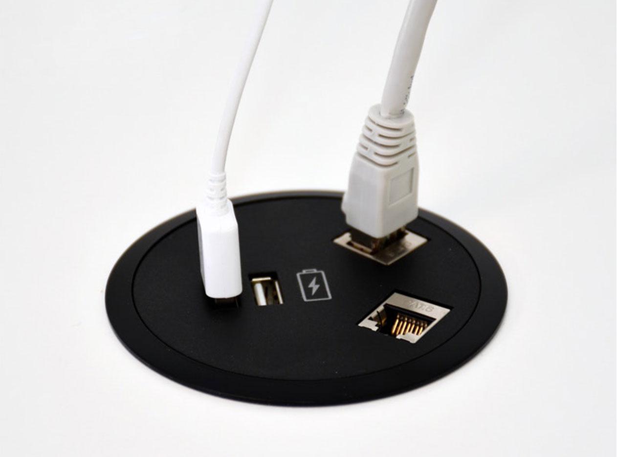 Connectique boîtier 80 mm, gamme Point de Connexion Individuel - France Bureau
