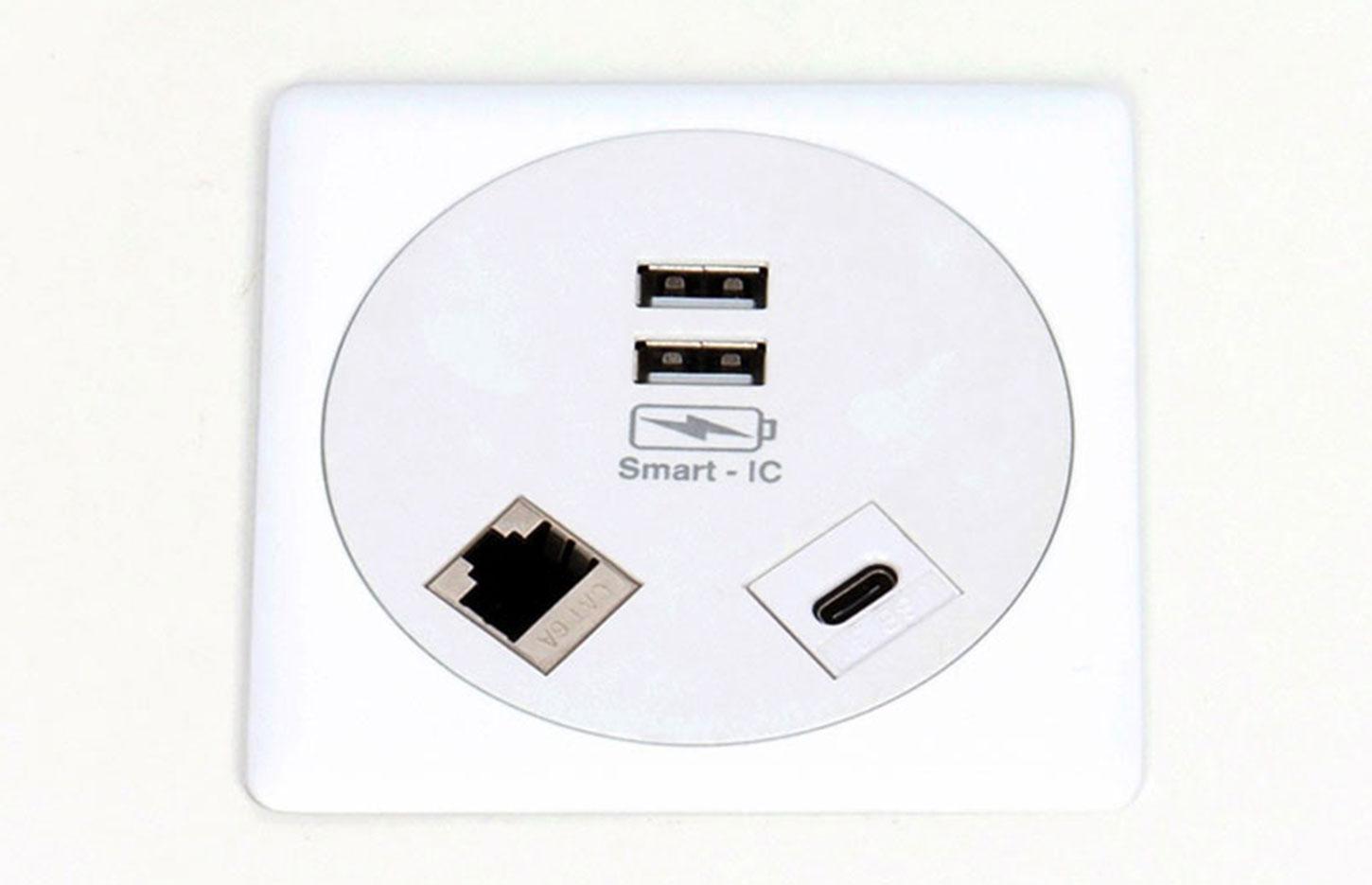 Connectique boîtier 80 mm, gamme Point de Connexion Individuel - France Bureau