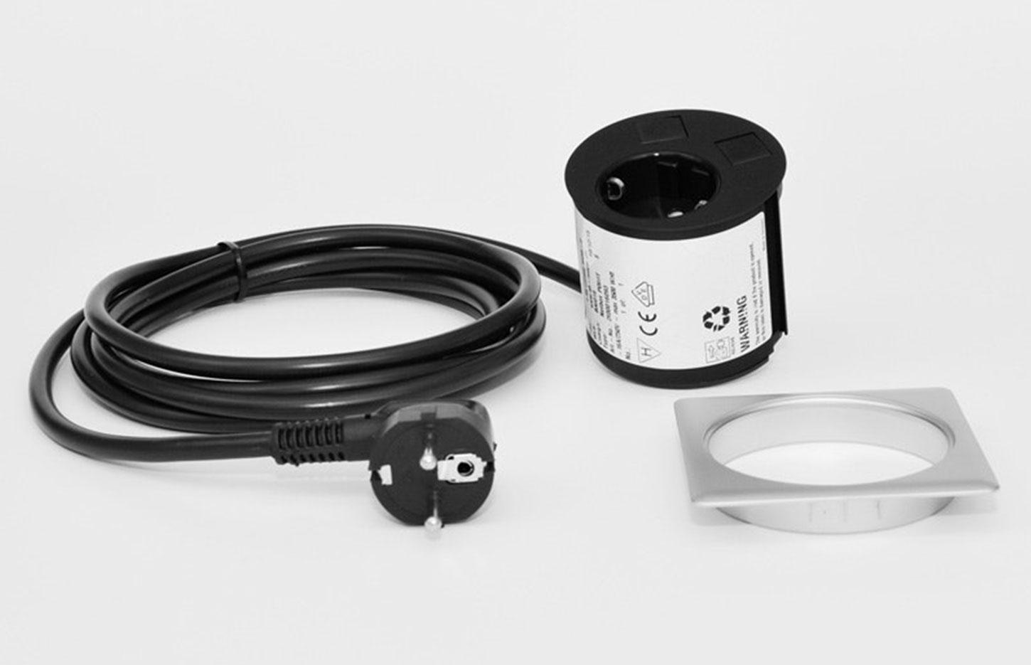 Connectique boîtier 80 mm, USB et RJ45, gamme Point de Connexion Individuel - France Bureau