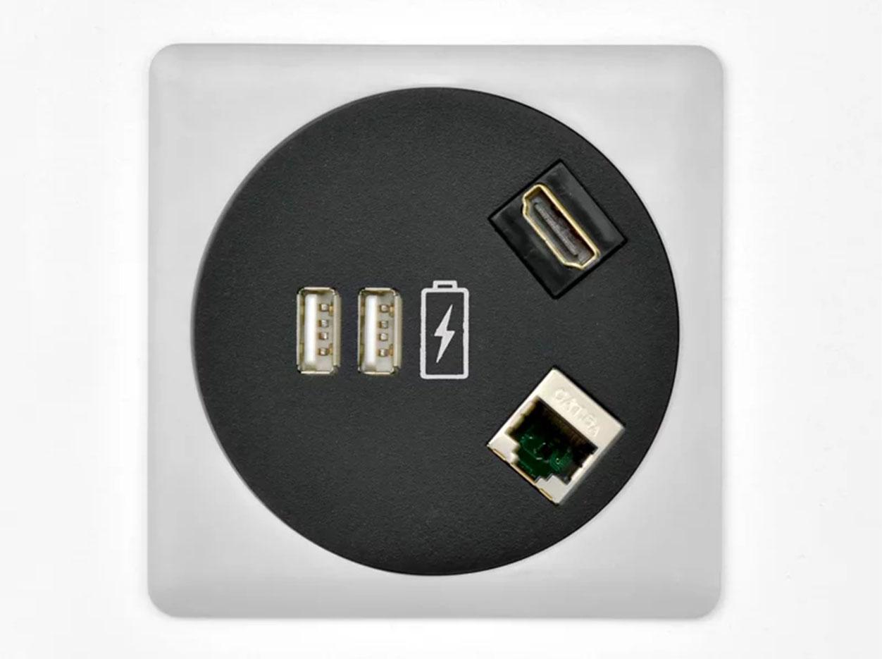 Connectique boîtier 80 mm, gamme Point de Connexion Individuel - France Bureau
