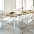 Bureau individuel plateau mélaminé pieds droits métal, gamme Pradella - France Bureau
