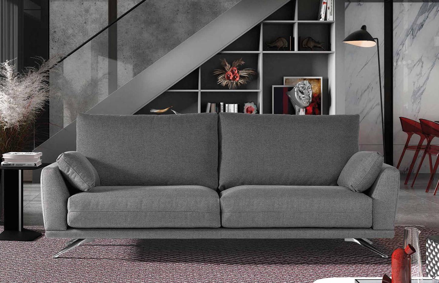 Canapé confortable en tissu pieds métal design, gamme Pradro - France Bureau