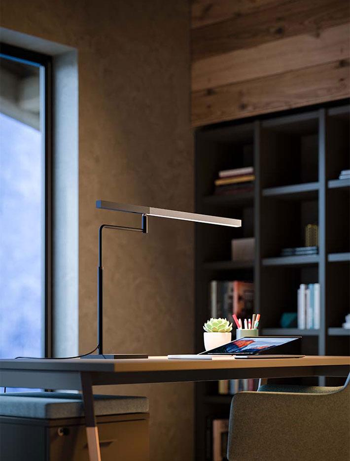 Lampe de bureau éclairage LED réglable avec variateur d\'intensité, gamme Profil office line - France Bureau