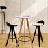 Table haute avec plateau noir ou blanc et structure 3 pieds en bois - gamme Ritsa - France Bureau