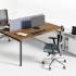 Bureau modulable open-space 2 personnes avec plateau mélaminé, gamme Roc - France Bureau