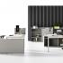 Bureau modulable open-space individuel ou bench avec plateau mélaminé, gamme Roc - France Bureau