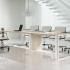 Bureau de direction pieds arches, chants arrondis, gamme Royo - France Bureau