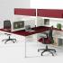 Bureau open-space bench face à face rangements, gamme Ruby open-space - France bureau