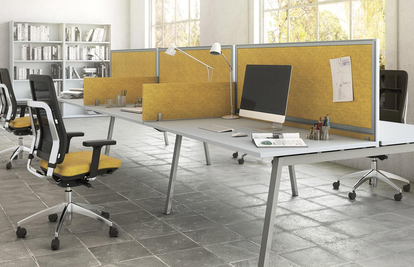 Bureau bench pour open-space pieds bois ou métal ou bois/métal, gamme Sabocos open-space - France Bureau