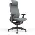 Chaise de bureau réglable, assise tapissée confortable, mécanisme synchronisé et roulettes, gamme Sagres - France Bureau