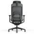 Fauteuil tapissé dossier haut, mécanisme synchrone, base à roulettes noire, travail longue durée, gamme Sagres - France Bureau