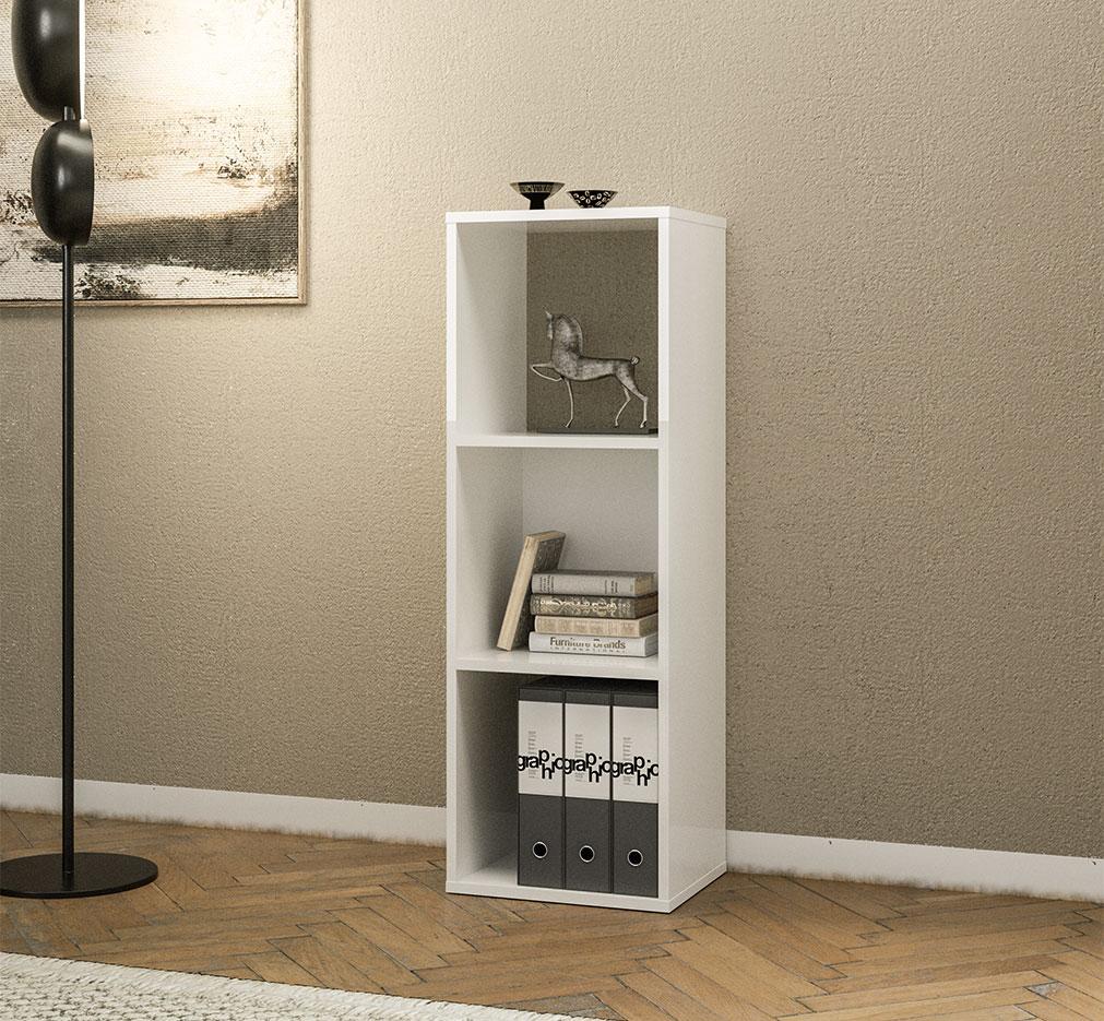 Meuble rangement à cases portes et tiroirs en mélaminé, gamme Salor - France Bureau