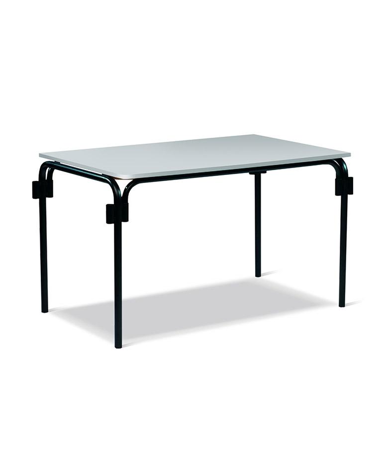 Table pliante démontable avec plateau Gris et structure Noir, gamme Salsa, mobilier de bureau France Bureau