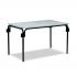 Table pliante démontable avec plateau Gris et structure Noir, gamme Salsa, mobilier de bureau France Bureau