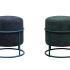 Pouf d\'accueil rond empilable tissu structure acier, gamme Samsari - France Bureau