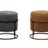 Pouf d\'accueil rond empilable tissu structure acier, gamme Samsari - France Bureau