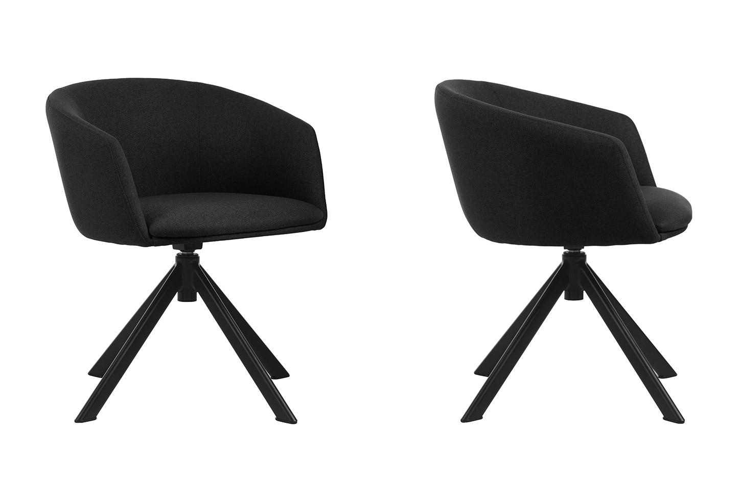 Fauteuil de réunion avec base pyramidale sur patin ou base 5 branches sur roulettes, assise et dossier rembourrés - Gamme Samsari Meet - France Bureau	