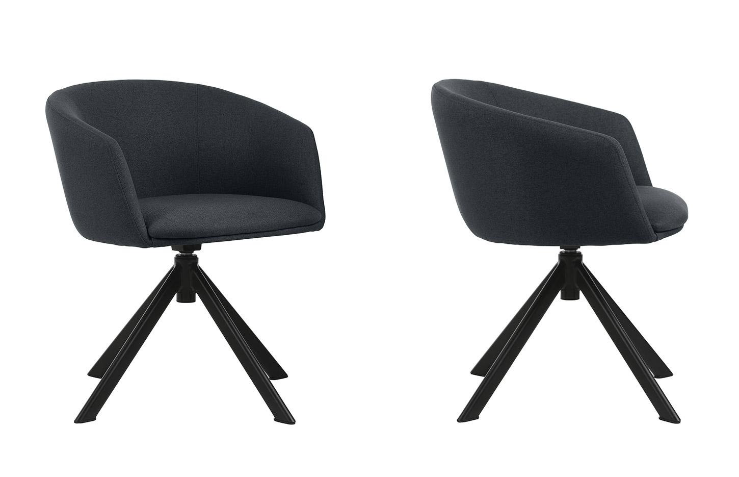Fauteuil de réunion avec base pyramidale sur patin ou base 5 branches sur roulettes, assise et dossier rembourrés - Gamme Samsari Meet - France Bureau	