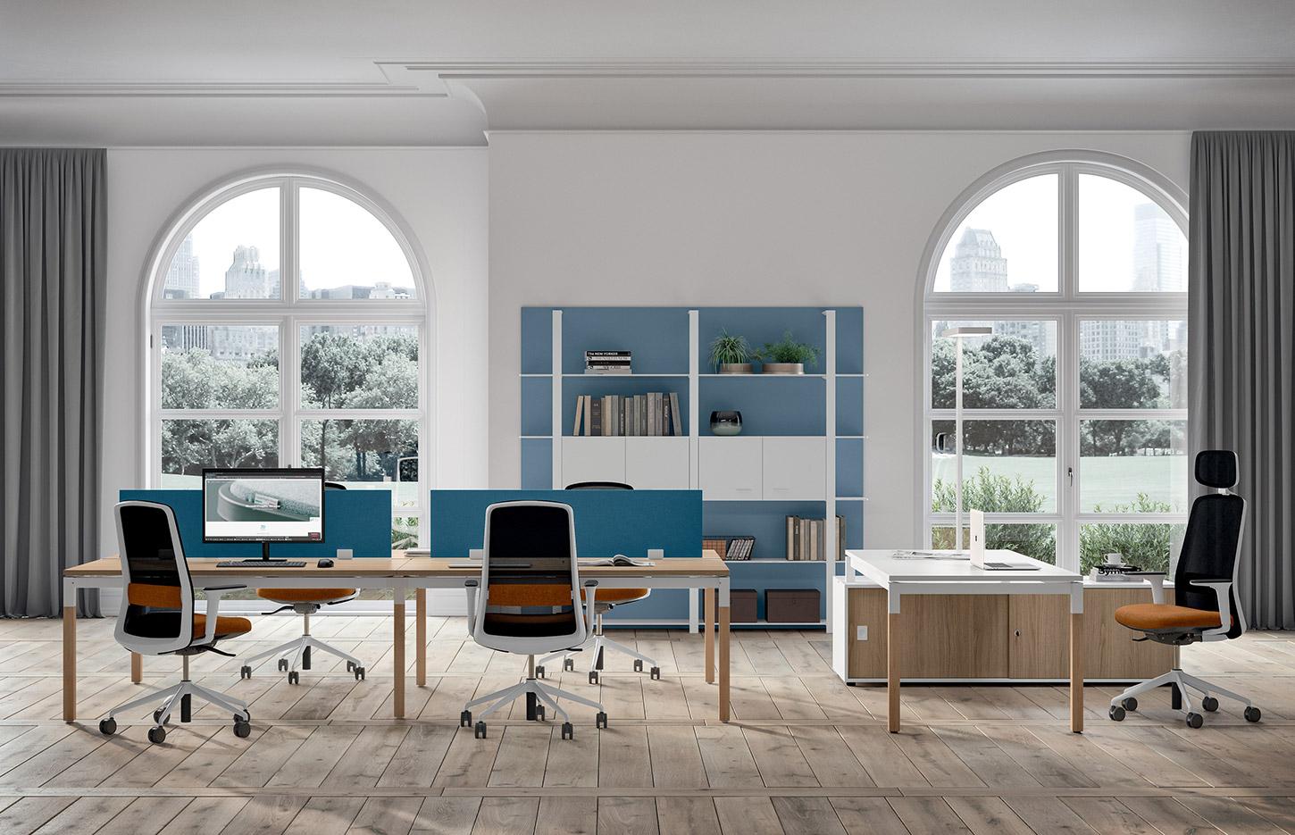Siège de bureau ergonomique structure noire ou blanche soutien lombaire, gamme Sanford - France Bureau