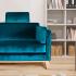 Canapé accueil en tissu avec piétement bois, coussin assise et  dossier amovible - Fabrication Française - gamme Santerno - France Bureau