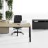 Bureau individuel avec appui sur meuble, gamme Santis - France Bureau