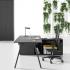 Bureau modulable open space individuel ou bench avec appui sur meuble, gamme Santis - France Bureau