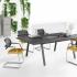 Bureau modulable open space individuel ou bench avec appui sur meuble, gamme Santis - France Bureau
