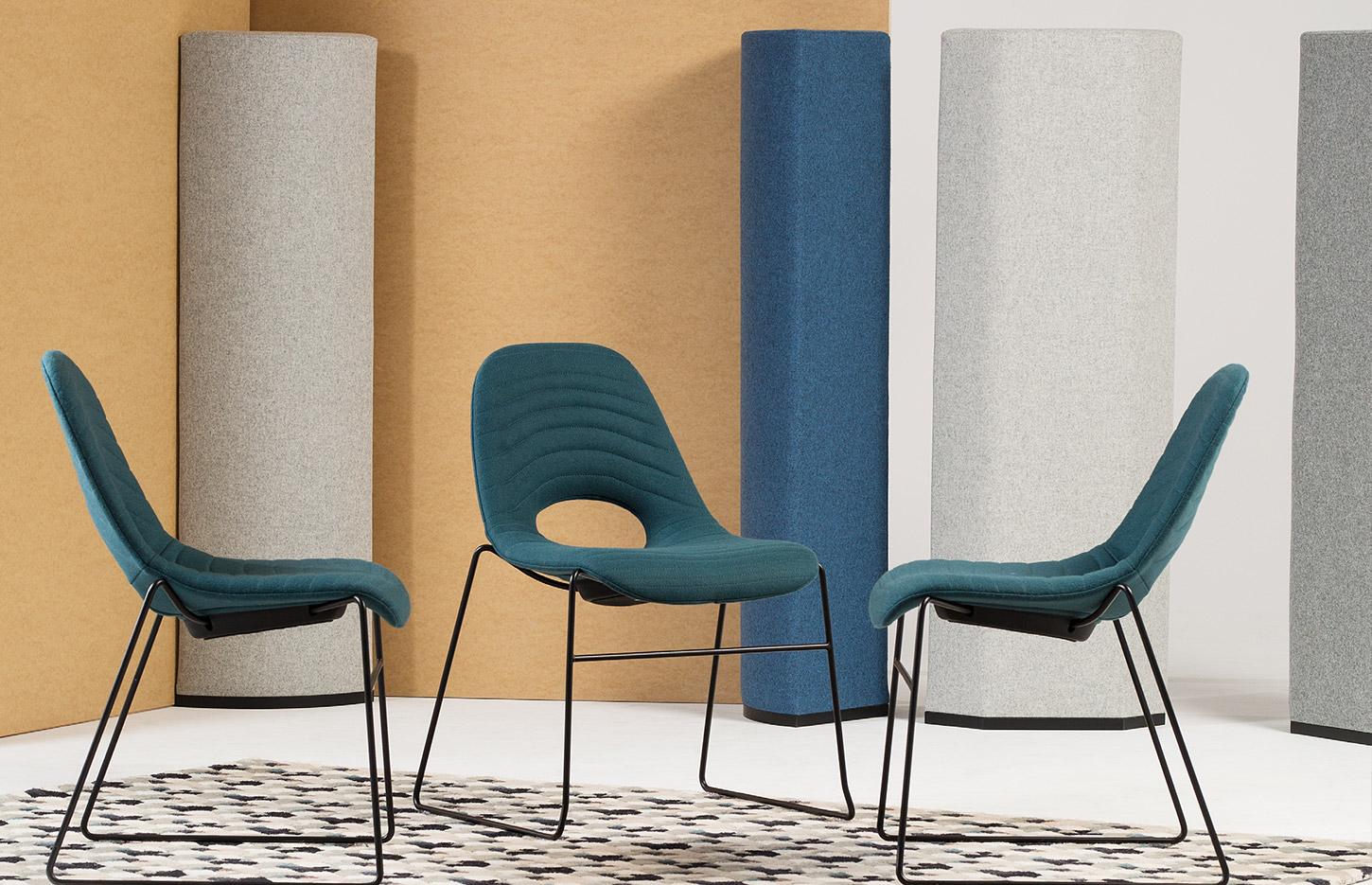 Cloison amovible bureau acoustique en mousse revêtu de tissu, gamme Santorin - France Bureau