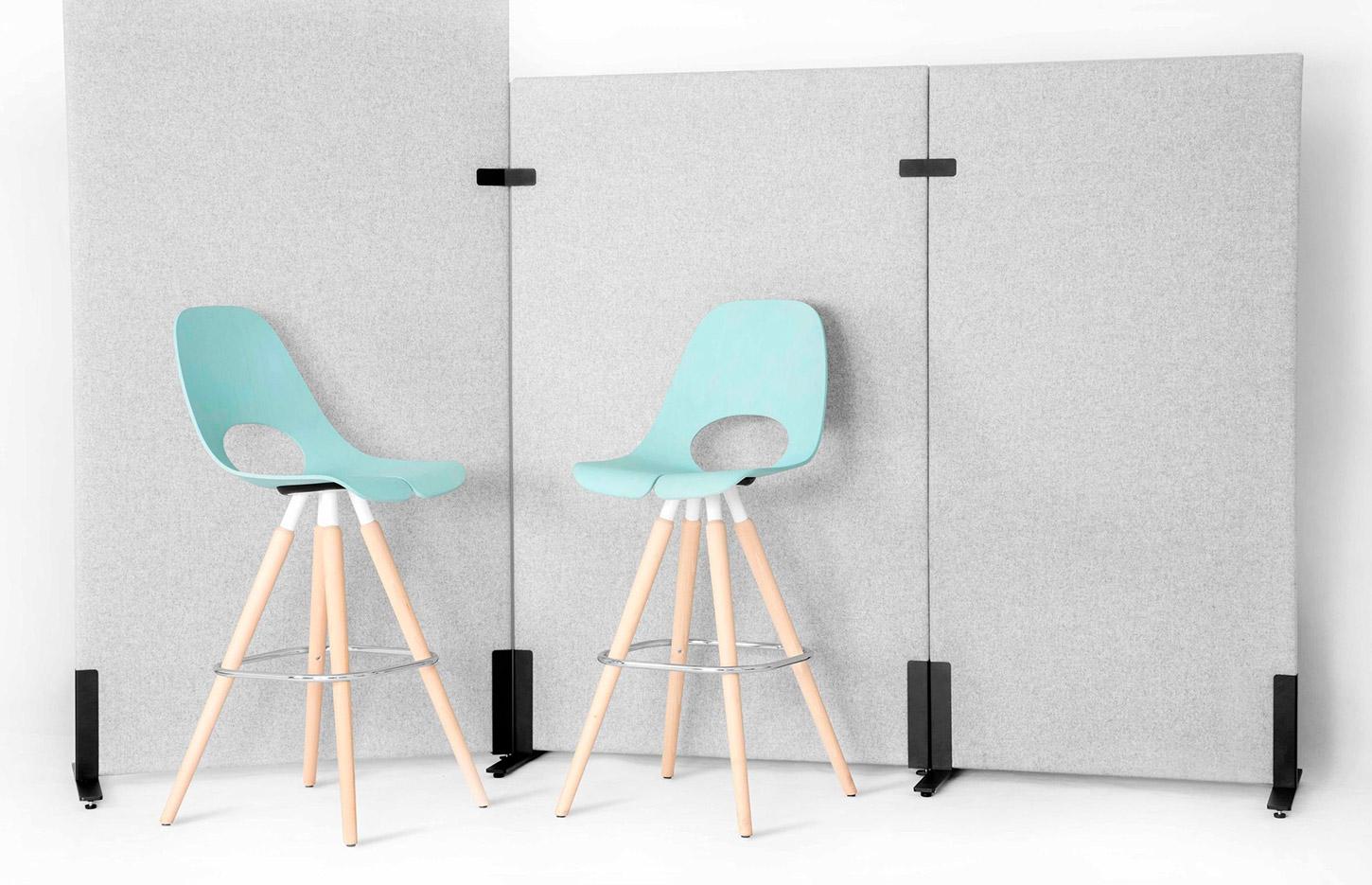 Cloison amovible bureau acoustique en mousse revêtu de tissu, gamme Santorin - France Bureau