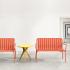 Banc extérieur L113.8cm avec dossier et accoudoirs en aluminium - Gamme Saona banc - France Bureau