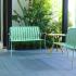 Banc extérieur L113.8cm avec dossier et accoudoirs en aluminium - Gamme Saona banc - France Bureau