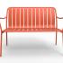 Banc extérieur L113.8cm avec dossier et accoudoirs en aluminium - Gamme Saona banc - France Bureau