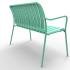 Banc extérieur L113.8cm avec dossier et accoudoirs en aluminium - Gamme Saona banc - France Bureau
