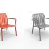 Chaise lounge extérieur en aluminium léger avec accoudoirs fixes - Gamme Saona - France Bureau	