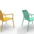 Chaise lounge extérieur en aluminium léger avec accoudoirs fixes - Gamme Saona - France Bureau	
