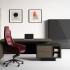 Bureau de direction sur caisson ou retour meuble, gamme Savio - France Bureau