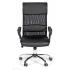 Siège de bureau ergonomique résille et vinyl noir accoudoirs fixes, gamme Senso - France Bureau