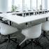 Chaise de réunion roulettes coque polypropylène blanc assise dossier rembourré noir - gamme Shuffleis1 Interstuhl - France Bureau
