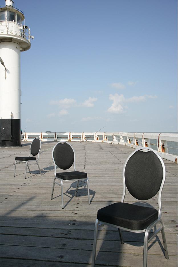 Chaise de collectivité en tissu, empilable et chariot de transport, gamme Siège de style, mobilier de bureau France Bureau