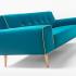 Canapé 2 places original avec pieds bois, gamme Stello - France Bureau 