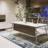 Bureau opératif direction pieds sattelites métal, gamme Svinica - France Bureau
